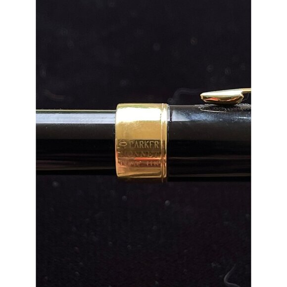 Parker Fountain Pen Nib 18K Gold Sonnet Made In France Black Lacquer & Gold Nib - Picture 3 of 9